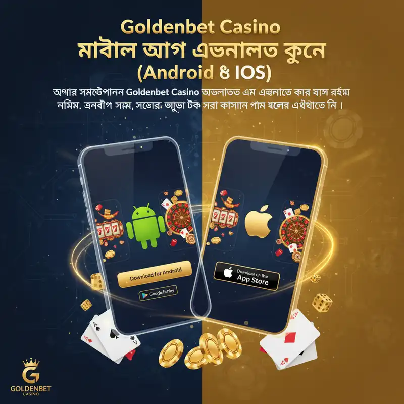 Goldenbet Casino মোবাইল অ্যাপ ডাউনলোড ইন্টারফেস
